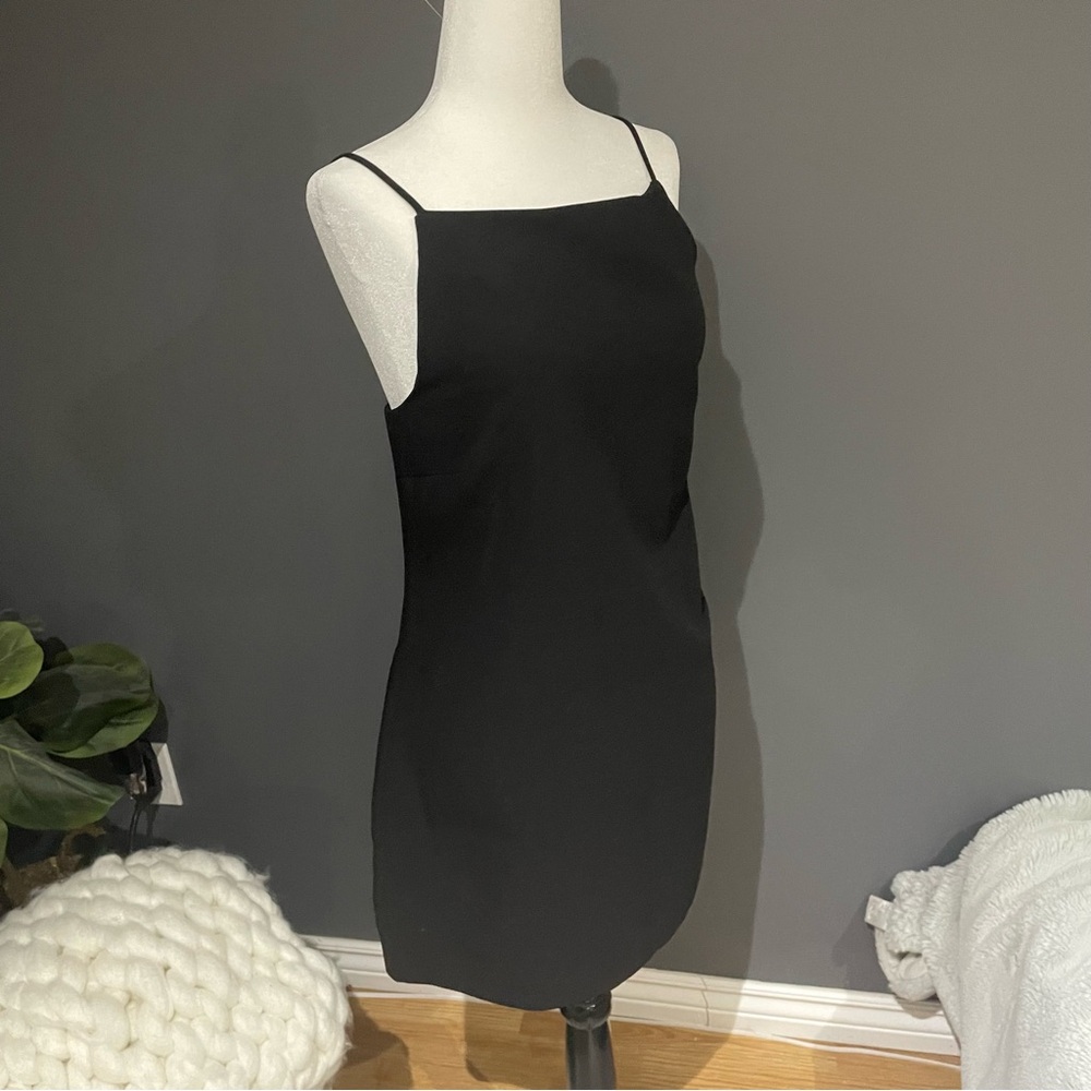 Dynamite Square Neck A Line Little Black Dress